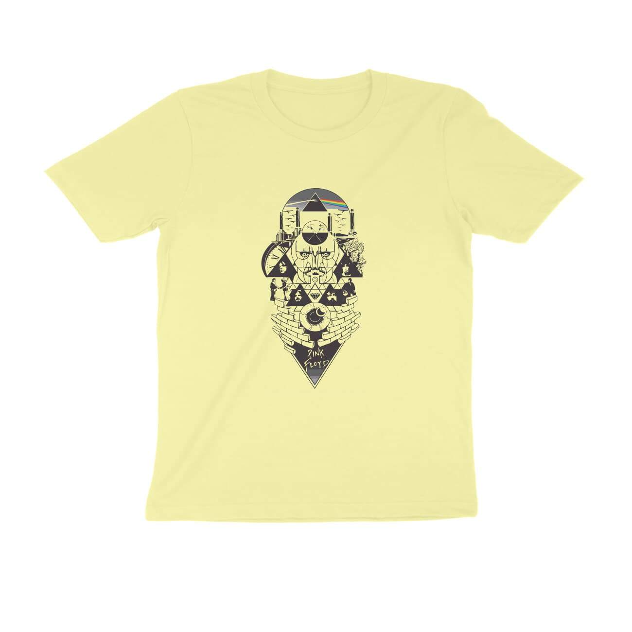 yellow pink floyd t shirt